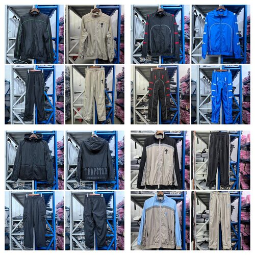 潮牌Trapstar刺绣冲锋衣春秋季薄款夹克休闲宽松外套裤子套装男士