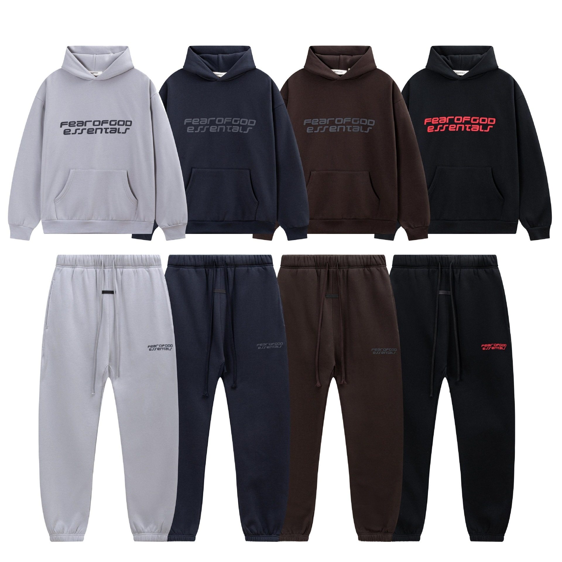 FOG复线ESSENTIALS硅胶字母印花休闲加绒连帽卫衣裤子男女套装潮,男装,其他套装,淘宝优惠券,粉丝福利购,淘宝优惠卷