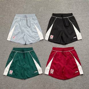Corteiz恶魔岛刺绣字母拼接撞色短裤男女宽松速干夏季五分裤