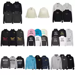 Foreign Trade Gallery Full Range of Classic Letter Logo Printed Loose-Fitting Couple's Sweatshirt Zipper Jacket