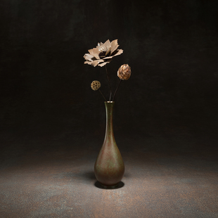 家居装 客厅桌面铜摆件 饰工艺品 雅致花瓶 铜师傅