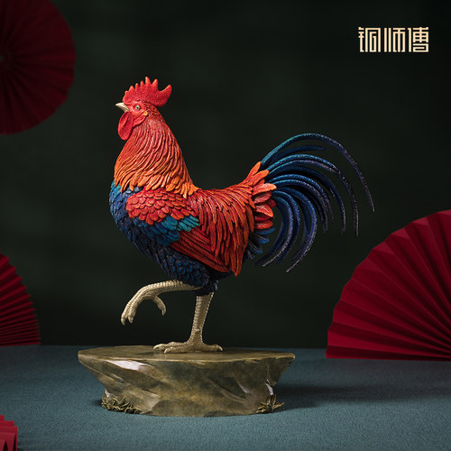 铜师傅《大鸡大利》摆件