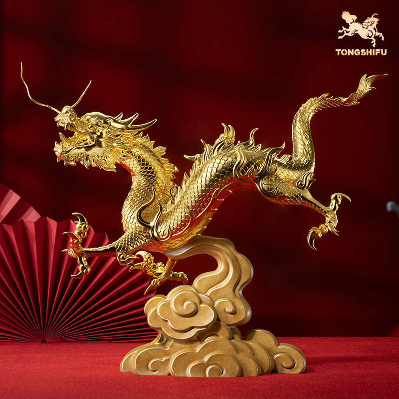 铜师傅龙起云骧龙年摆件