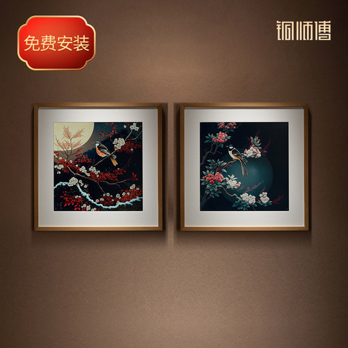 铜师傅《鹊登梅》《鹊报春》