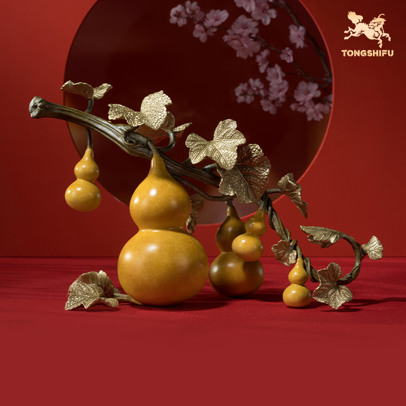 铜师傅《五福盈门》铜摆件