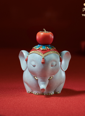 铜师傅《心想事成》铜大象摆件