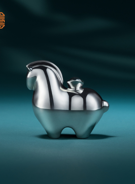 铜师傅《马上有钱》摆件