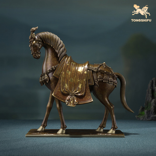 饰工艺品 铜师傅 家居装 客厅铜马摆件 乔迁开业马到成功 吉祥马