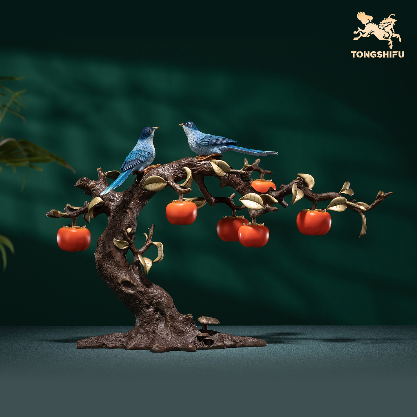 铜师傅《喜事连连》客厅桌面铜柿子摆件 家居装饰工艺品 乔迁礼物,家居饰品,装饰摆件,淘宝优惠券,粉丝福利购,淘宝优惠卷