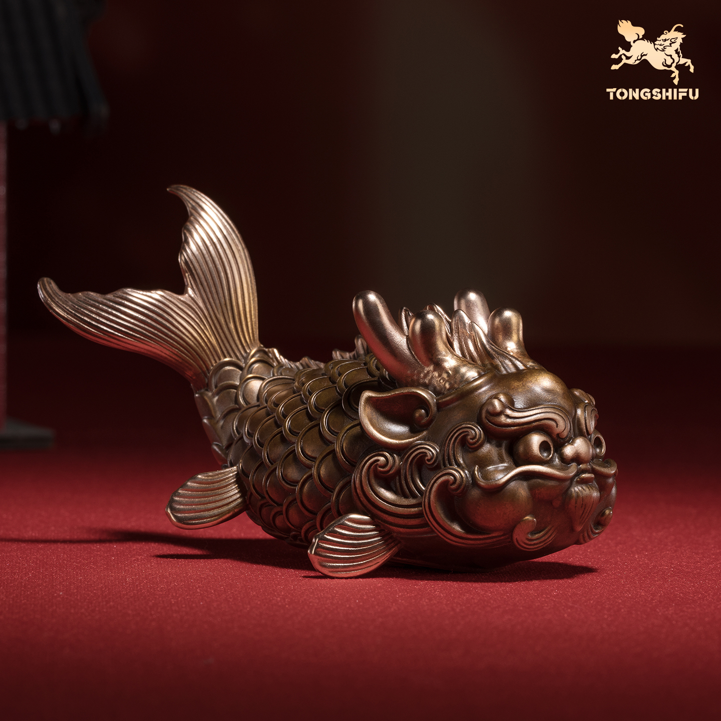 铜师傅铜摆件《鱼化龙》