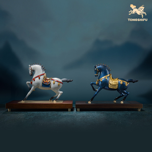 饰工艺品 铜师傅 家居装 客厅桌面铜马摆件 开业乔迁摆件 富贵马