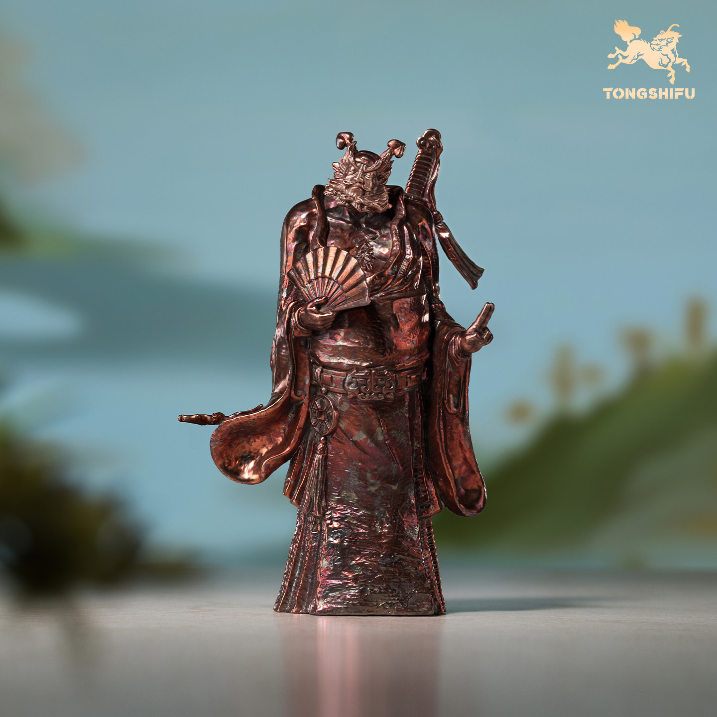 铜师傅《钟馗神威》客厅桌面紫铜摆件 家居装饰工艺品摆件,家居饰品,桌面摆件,淘宝优惠券,粉丝福利购,淘宝优惠卷