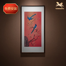 客厅玄关沙发背景墙装 铜师傅 喜气盈门 手工錾刻 饰画 铜雕画