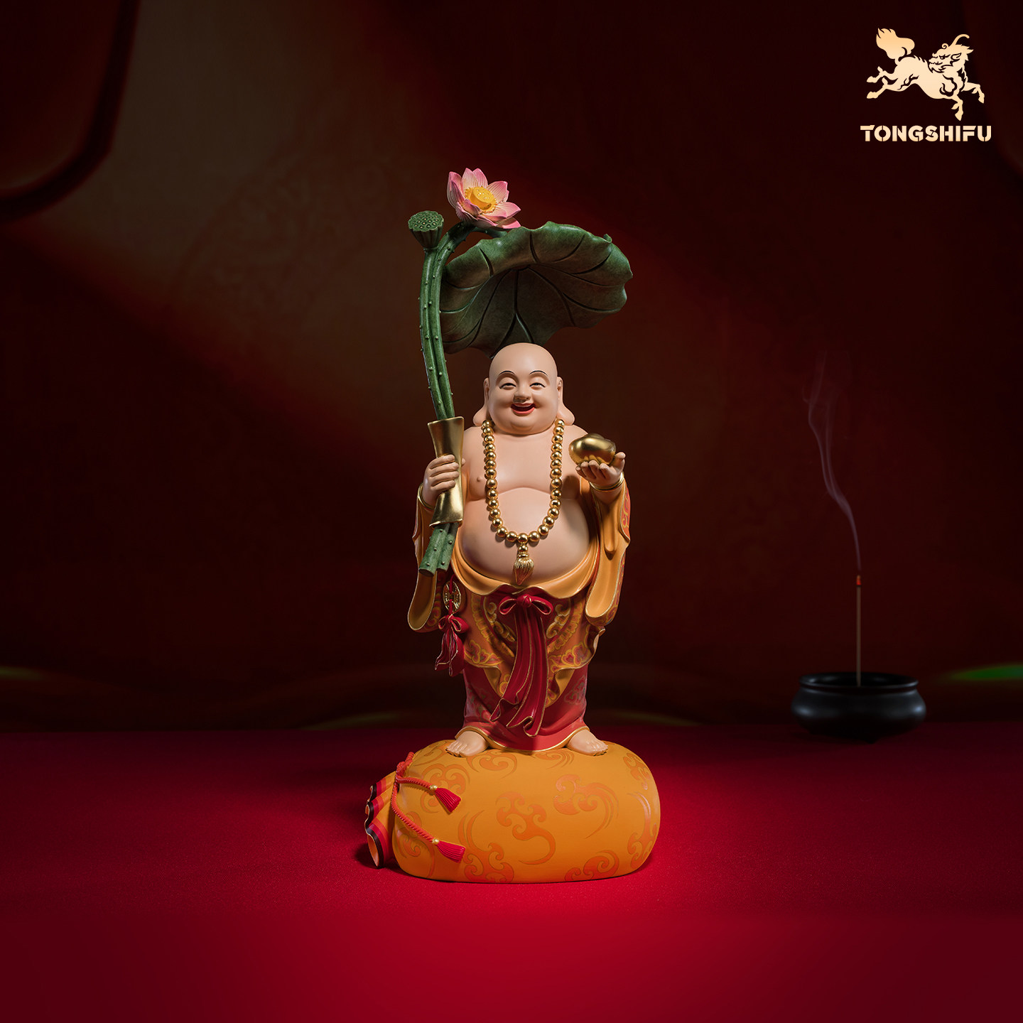 铜师傅《福运弥勒》客厅大肚弥勒佛像铜摆件 家居工艺品摆件,家居饰品,桌面摆件,淘宝优惠券,粉丝福利购,淘宝优惠卷