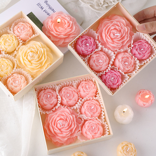 情人节INS礼物香薰蜡烛生日礼盒礼品香氛创意手工玫瑰牡丹花香薰