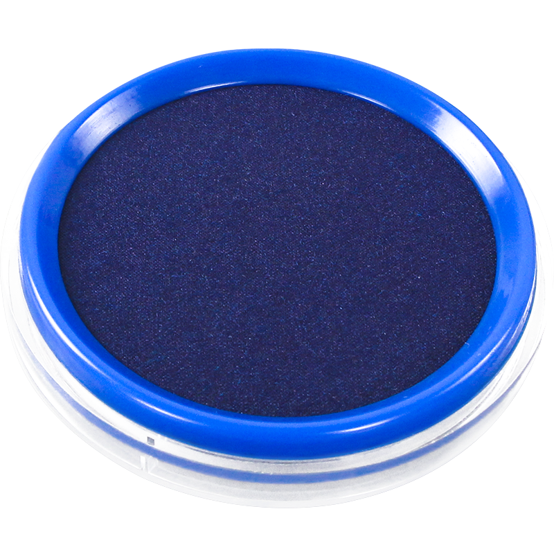 印台蓝色印泥硬泥印尼盒盖章印章专用油按手印指纹快干橡皮章公账小号快干海绵垫手指速干蓝油性盖手印章