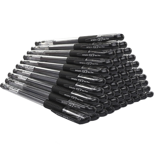 晨光风速q7中性笔拔帽0.5子 弹头笔芯水笔05mm签字笔黑色学考试专用水性用笔学生用黑圆珠笔办公用品文具批发