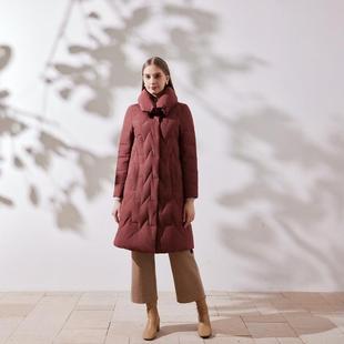 妈妈装 白鹅绒羽绒服时尚 保暖洋气TIDY278 冬女新长款 天轩商场同款