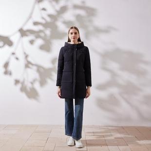 白鹅绒羽绒服简约优雅保暖TIDY254 中长款 天轩商场同款 冬女新款