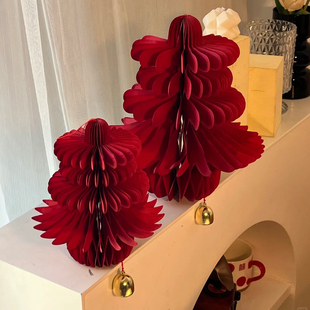 2026马年新年装饰春字蜂窝灯笼挂件春节过年客厅绿植氛围布置挂饰