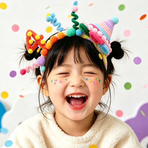 2026新款手工扭扭棒周岁生日发箍
