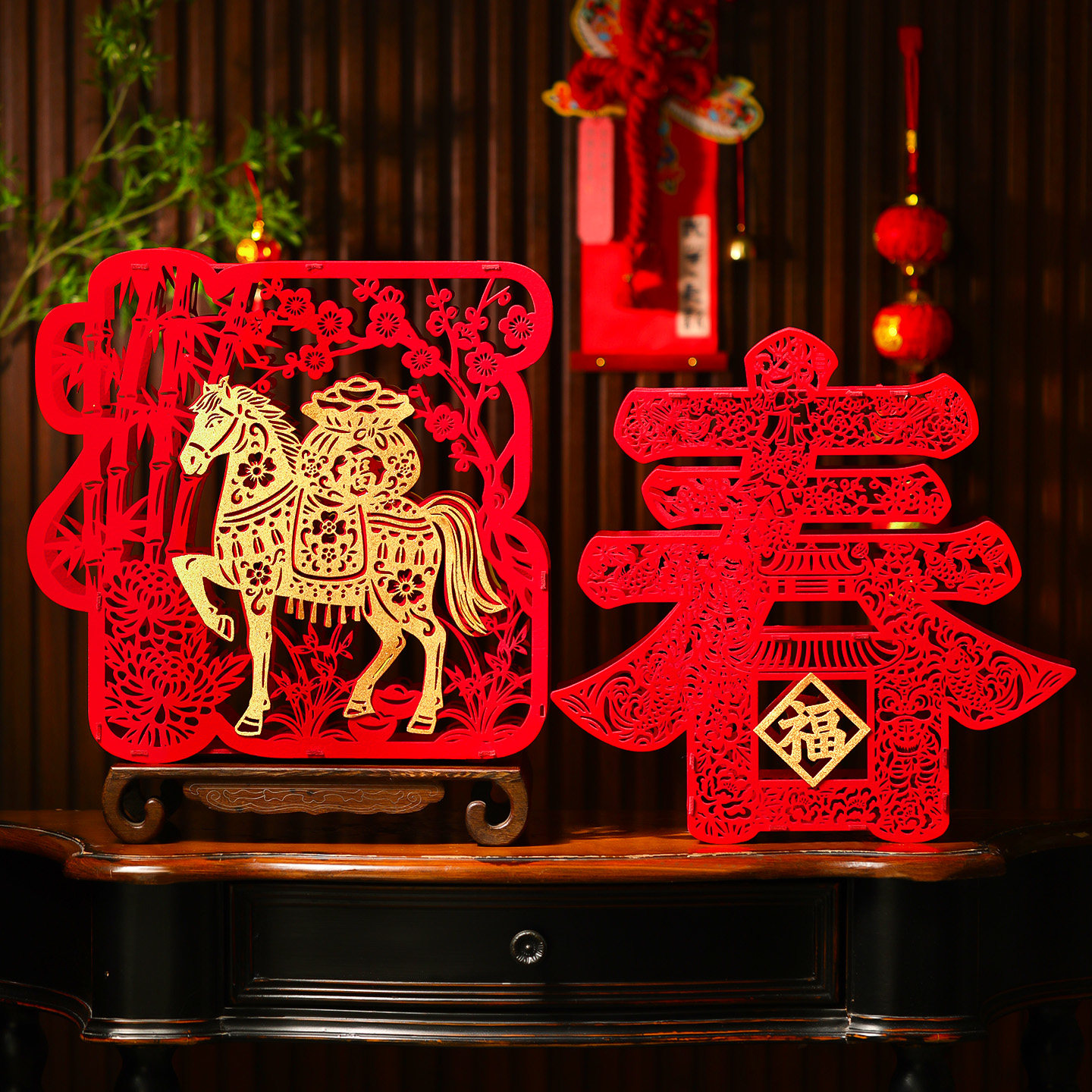 新年立体福字摆件2026马年家用客厅桌面装饰春节过年氛围场景布置,节庆用品/礼品,喜字/剪纸/贴纸,淘宝优惠券,粉丝福利购,淘宝优惠卷
