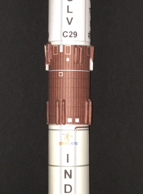 1:96手工DIY拼装立体印度火箭PSLV C29航天卫星纸模型3D折纸