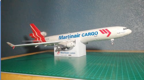 1:100送胶水DIY手工拼装纸模型MD11HC中国华长荣东方民客飞机航空
