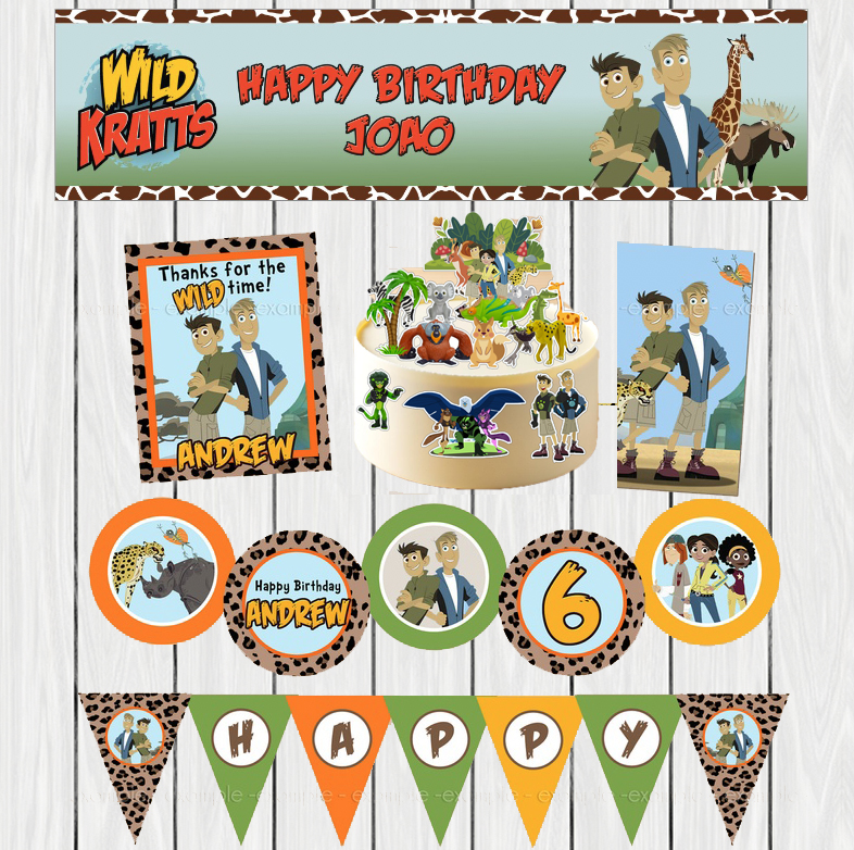 WildKratts动物兄弟生日装饰