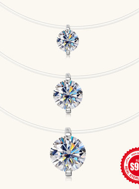 人鱼之泪项链小众高级感D色莫桑石吊坠925纯银锁骨链轻奢