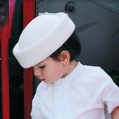 the 羊毛呢小礼帽儿童优雅百搭男女童复古小礼帽秋冬 法式 tree 树