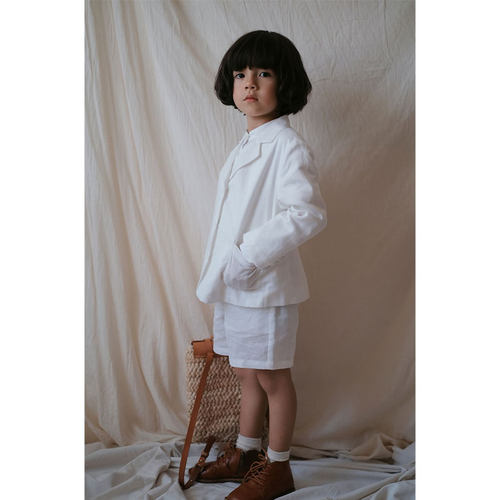 法式亚麻套装男女童春秋