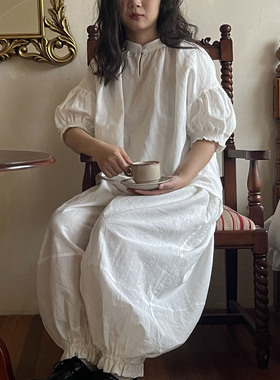 the tree 树 日系苎麻衬衫妇亲子款宽松短袖衫文艺森系夏季小衫