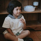 tree 短裤 树 小众水手服套装 the 衬衫 法式 夏儿男女童海军领短袖