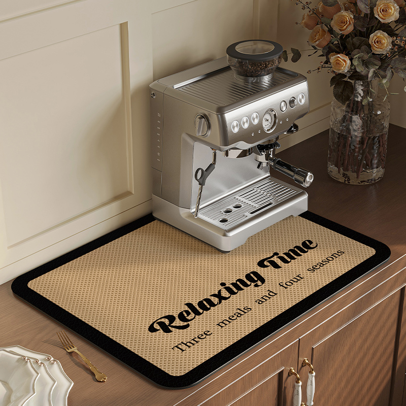 厨房台面沥水垫高颜值硅藻泥吸水垫吧台碗盘隔热垫卫生间洗手台垫