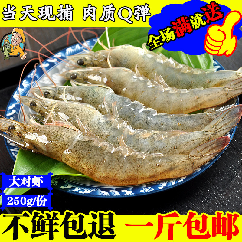 野生海捕大虾子海鲜活虾水产鲜活对虾包邮超大新鲜冷冻速冻基围虾