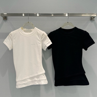 非市场货-深圳南油高端女装拼接T恤女短袖欧货上衣2026新款夏季潮