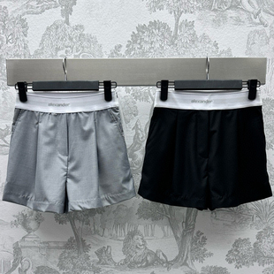 非市场货-深圳南油高端女装高腰短裤精纺羊毛阔腿裤2026夏季女夏