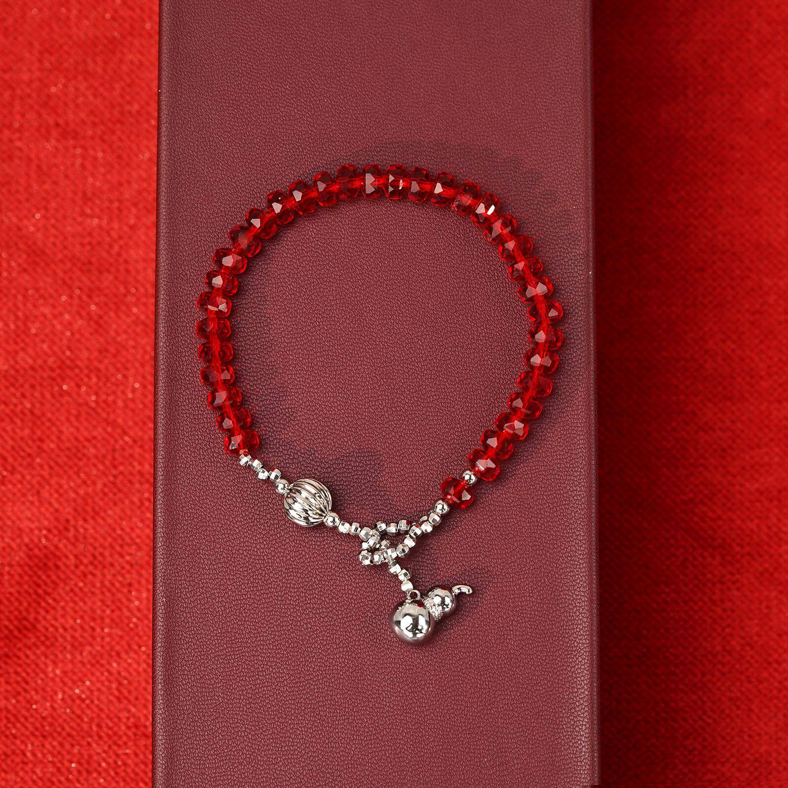 红色手链轻奢精致串珠葫芦手串大气配饰女士新年手串女款本命年