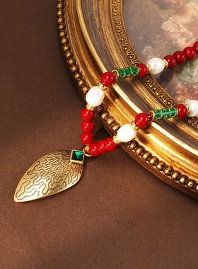 中古气质宫廷风项链时尚百搭小众设计锁骨链文艺复古轻奢女个性