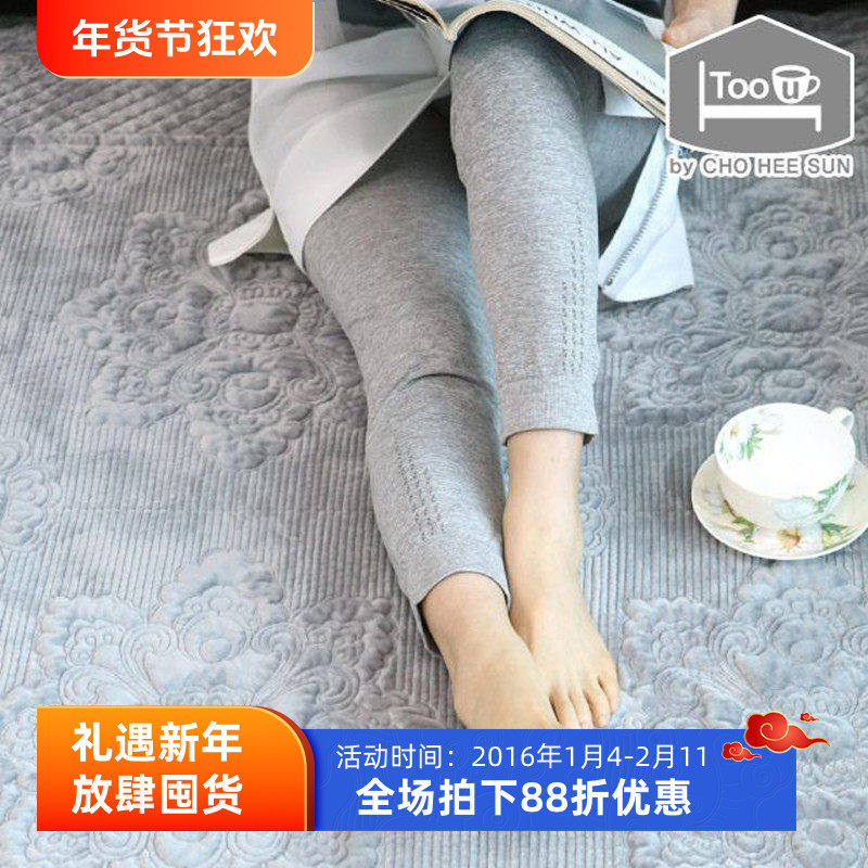 韩国进口地毯地垫床边毯长方形家用客厅茶几沙发边北欧简约圆形毯