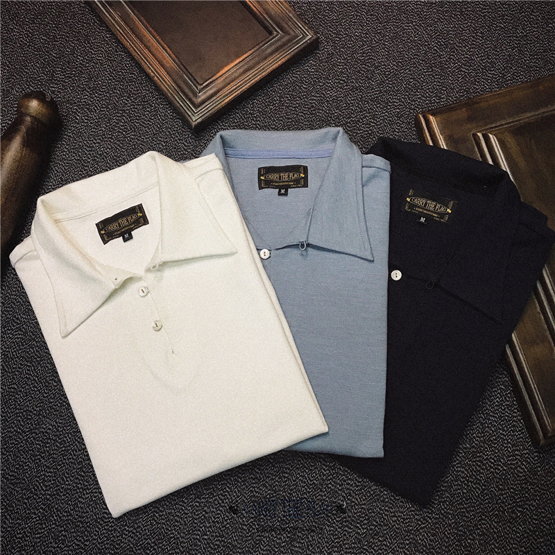 阿美咔叽美式复古 古巴手工竹节棉尖领T恤男 40s年代POLO衫男短袖在类目 男装, Polo衫中 - 来自Buy2taobao.com提供专业的淘宝代购服务