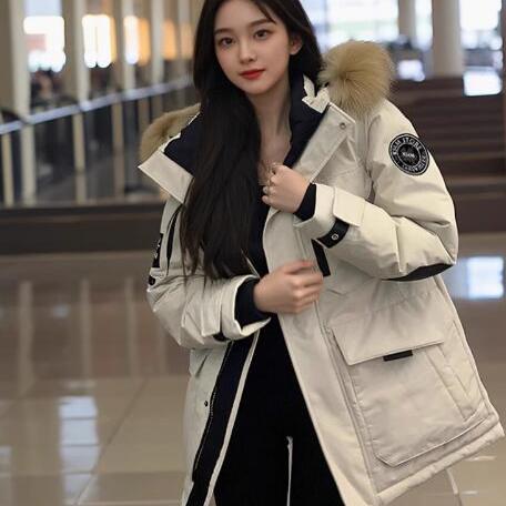 工装中长款派克羽绒棉服女冬季2024新款高级感超好看情侣棉衣