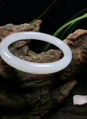 新疆直发天然金丝玉戈壁玉圆条镯子美人条手镯天然玉石带证书