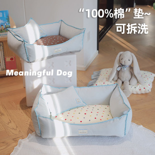 宠物秋冬保暖窝四季通用宠物窝法斗柯基窝垫西高地西施可拆洗狗窝