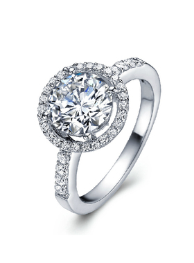 25新款2克拉仿真钻锆石设计感戒指sona钻八心八箭轻奢时尚指环