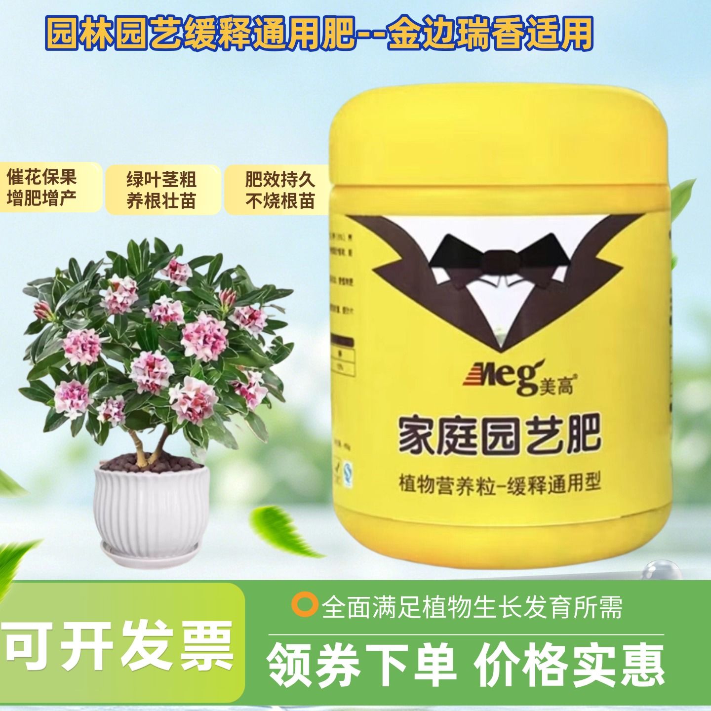 瑞香花金边瑞香复合缓释肥室内老桩盆栽植物专用氮磷钾颗粒花肥料图片