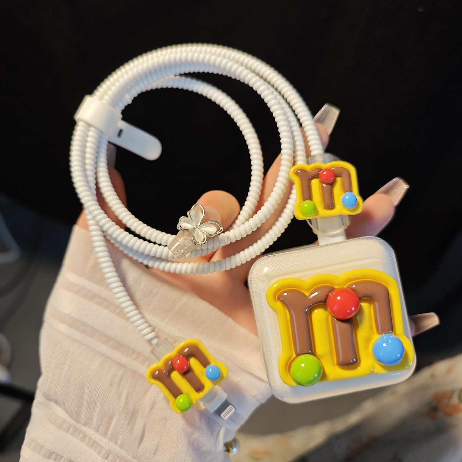 充电器保护套适用于iPhone35w快充头保护壳小型双口快充保护套 女