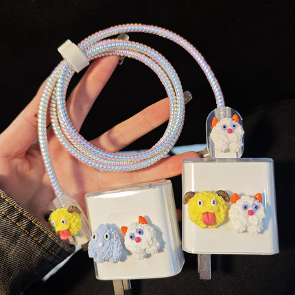 适用红米K50至尊版/note11Tpro+充电器数据线保护套小米12pro绕绳