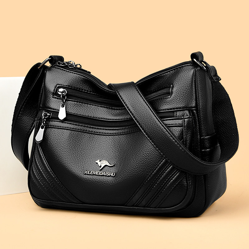 女士真皮大容量斜挎包